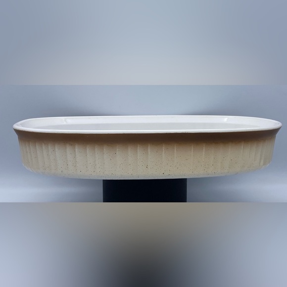 Vintage Corningware Oval French Bisque Open Roaster 2 1/2qt - Picture 3 of 12